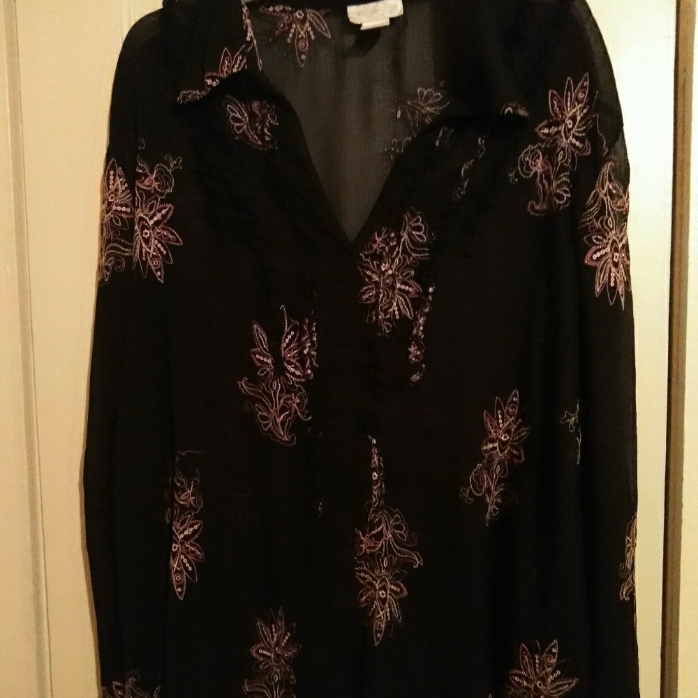 Like New Sheer Blouse By Worthington Woman size 3X